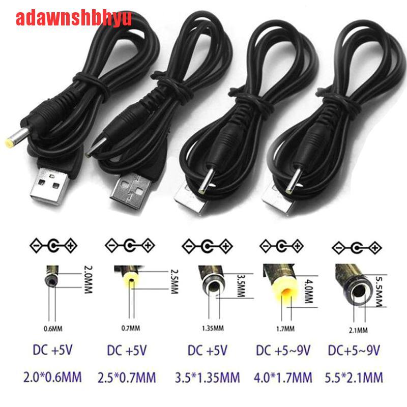 Giắc Chuyển Đổi Usb Sang Dc 5.5mmx2.1 / 2.5x0.7 / 3.0x1.0 / 4.0x1.7 / 3.5x1.35 5v