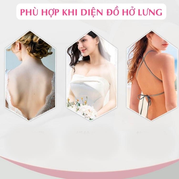 Miếng Dán Ngực Silicon Cao Cấp Hộp 5 Cặp Tái Sử Dụng Nhiều Lần Miếng Dán Ti Giúp Chị Em Tự Tin Hơn Khi Diện Đồ Hở Lưng