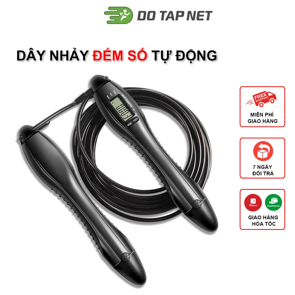 Dây nhảy đếm vòng, dây nhảy tập thể dục đếm số vòng nhảy tích hợp đo calo, quãng đường