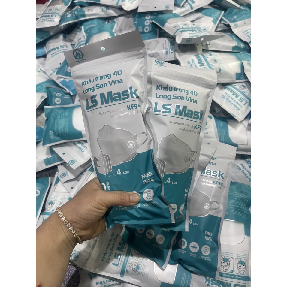 SET 5 GÓI KHẨU TRANG LONG SƠN 4D KF94