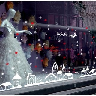 Decal trang trí Noel - Thành phố noel