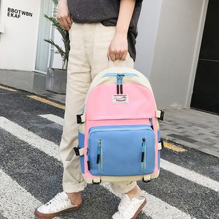 Balo ulzzang phối màu đựng laptop, A4 Doughnut TX35