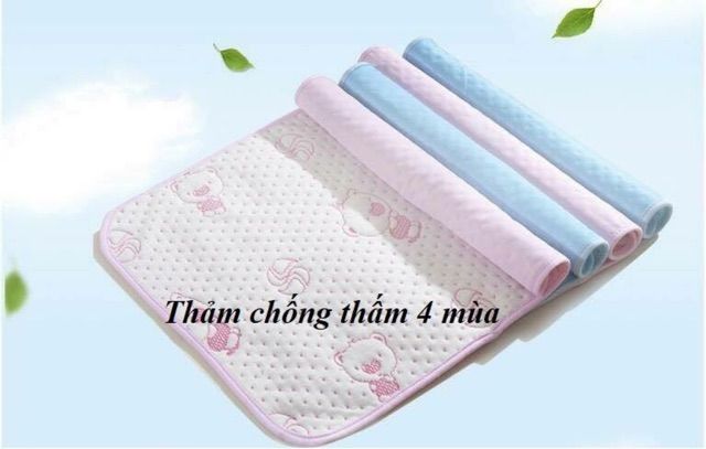 Tấm lót chống thấm cho bé, siêu thấm hút giúp bé luôn khô thoáng, không lo ướt giường khi bé đi vệ sinh