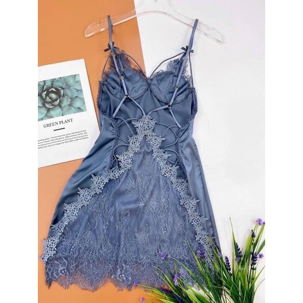 [Hàng Cao Cấp] Đầm ngủ hai dây cao cấp, đầm lụa sexy gợi cảm, đầm lụa 2 dây sexy dễ thương hở lưng đan dây | BigBuy360 - bigbuy360.vn