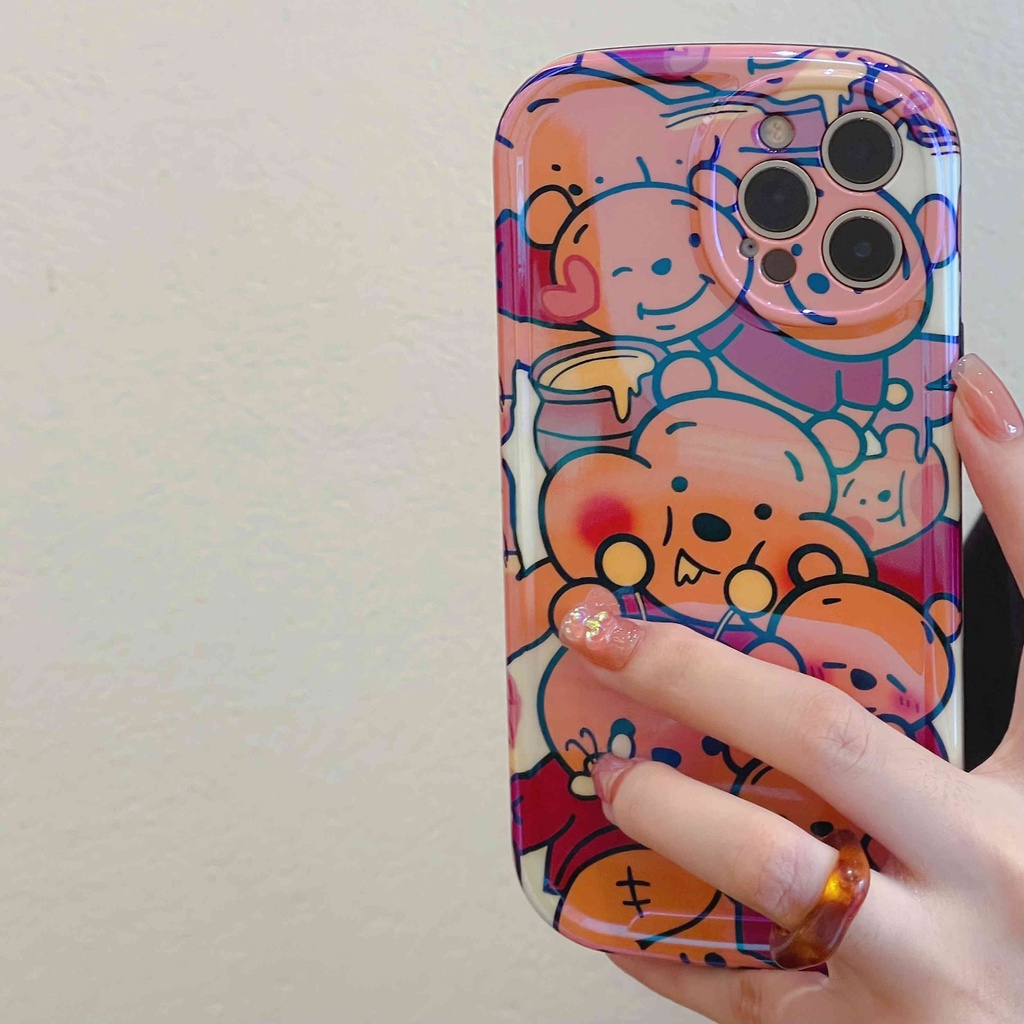 Ốp Điện Thoại IMD Hình Gấu Winnie Cho IPhone 13Pro Max Xr 11 12 Pro Max