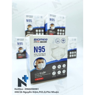 Khẩu trang 5 lớp n95 biomeq - hộp 30 cái