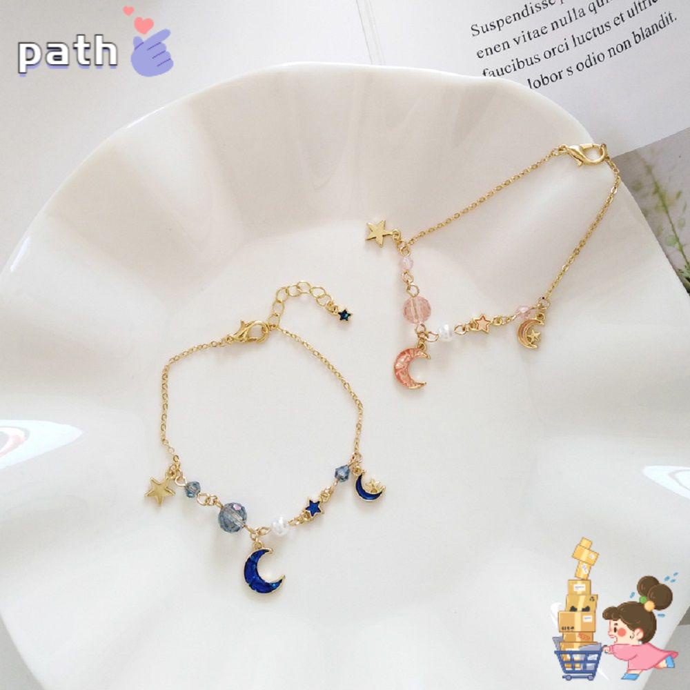 1 Vòng Tay Ngọc Trai Bằng Acrylic Thời Trang Cho Nữ Charms|Vòng Tay Mặt Trăng Và Ngôi Sao Nhiều Màu Sắc