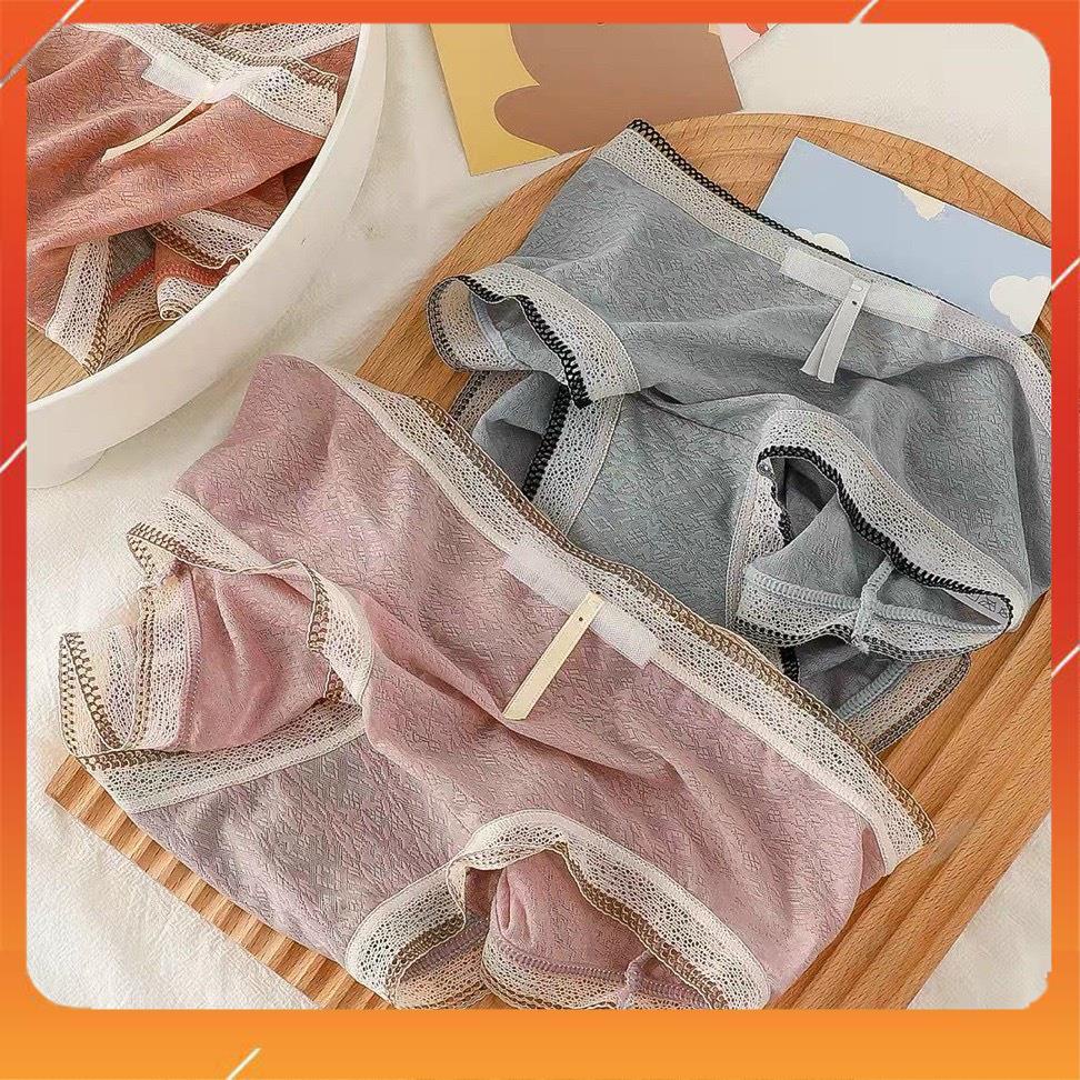 Quần lót nữ ren thông hơi cao cấp kháng khuẩn mềm mại thoáng mát cạp viền ren Q2773