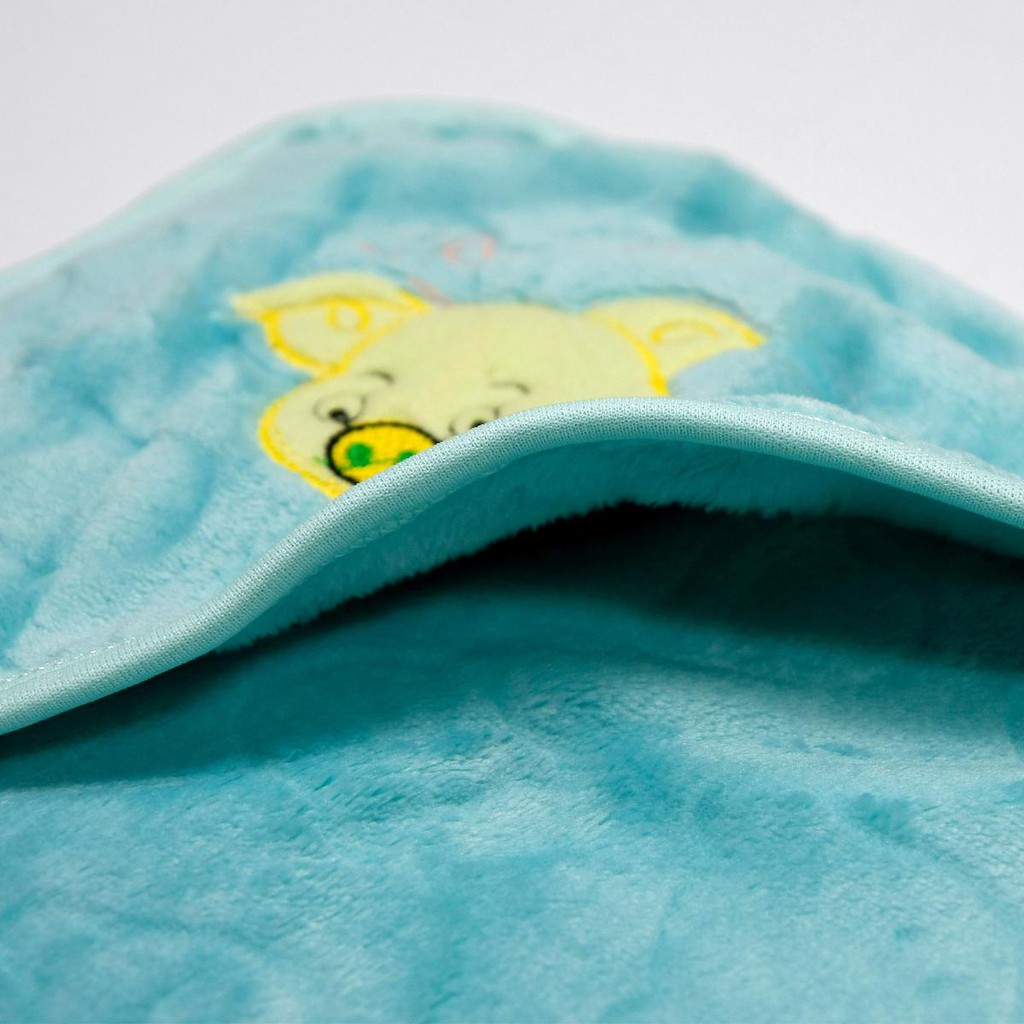 Chăn ủ nhung tuyết HÀNG ĐẸP có mũ cực mềm, mịn, an toàn và giữ ấm cho bé sơ sinh