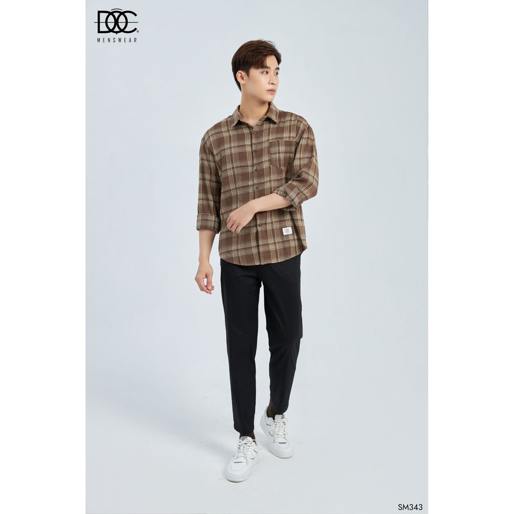 Áo Sơ Mi Hàn Quốc Dạ Flannel Kẻ Caro Trẻ Trung Lịch Sự ĐỘC MENSWEAR - SM343