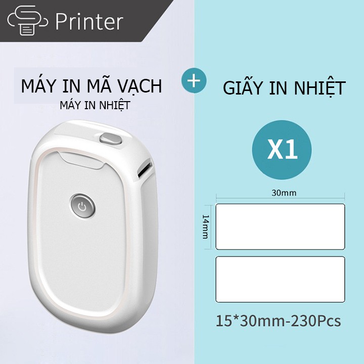 Máy in mã vạch mini, máy in mincode, in QR..bluetooth in nhiệt