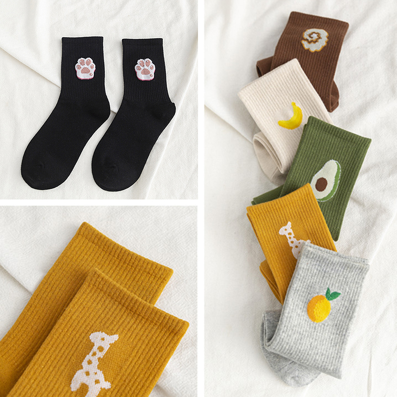 Vớ Cotton Họa Tiết Trái Cây Xinh Xắn Dành Cho Nam Và Nữ
