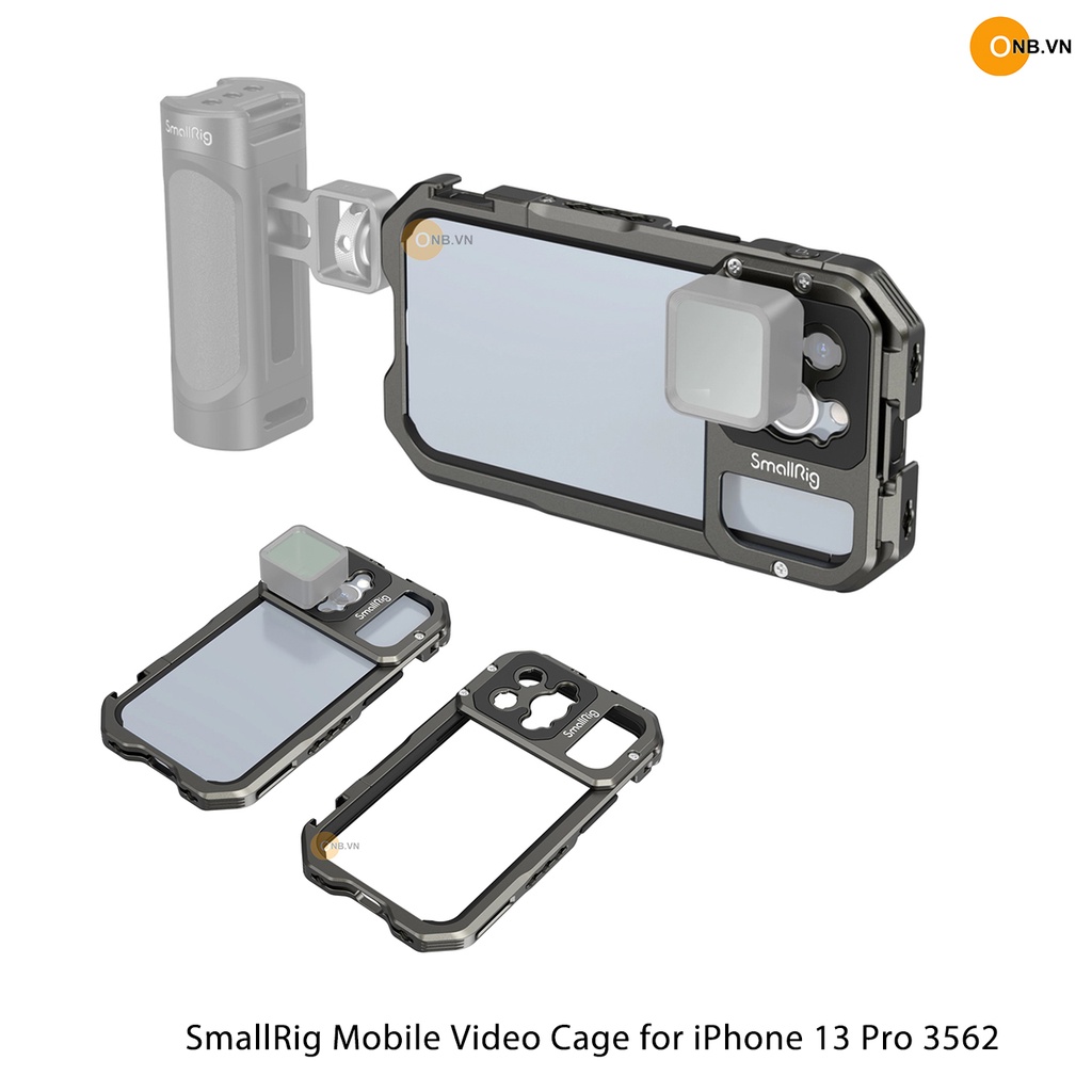 SmallRig Cage iPhone 13 Pro - Khung bảo vệ kim loại hỗ trợ quay 3562