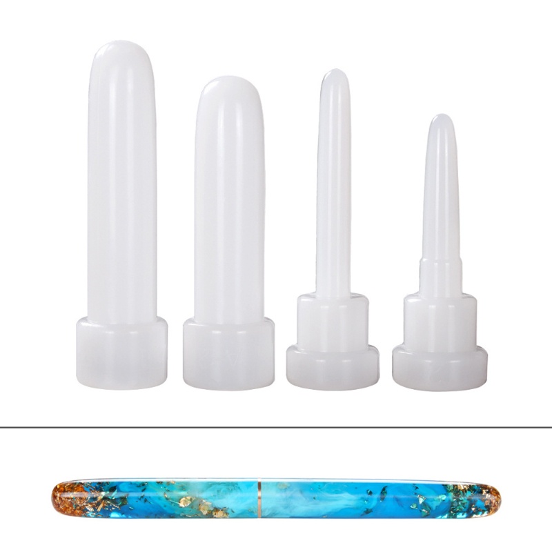 1 Set Khuôn Silicone Làm Nến Hình Trụ DIY