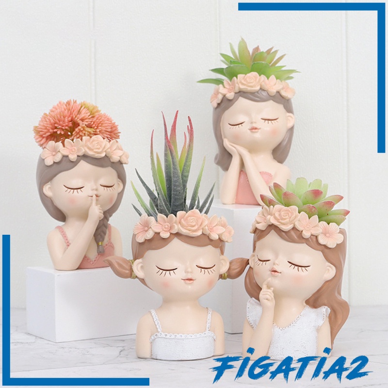 Chậu Trồng Cây Bonsai Hình Đầu Cô Gái Dễ Thương Figatia2