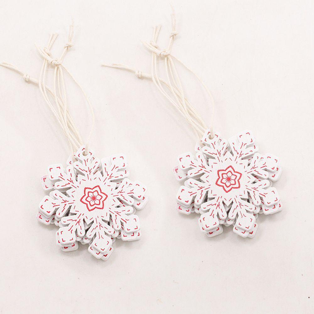 Set 10 Phụ Kiện Trang Trí Giáng Sinh Hình Tuần Lộc / Bông Tuyết