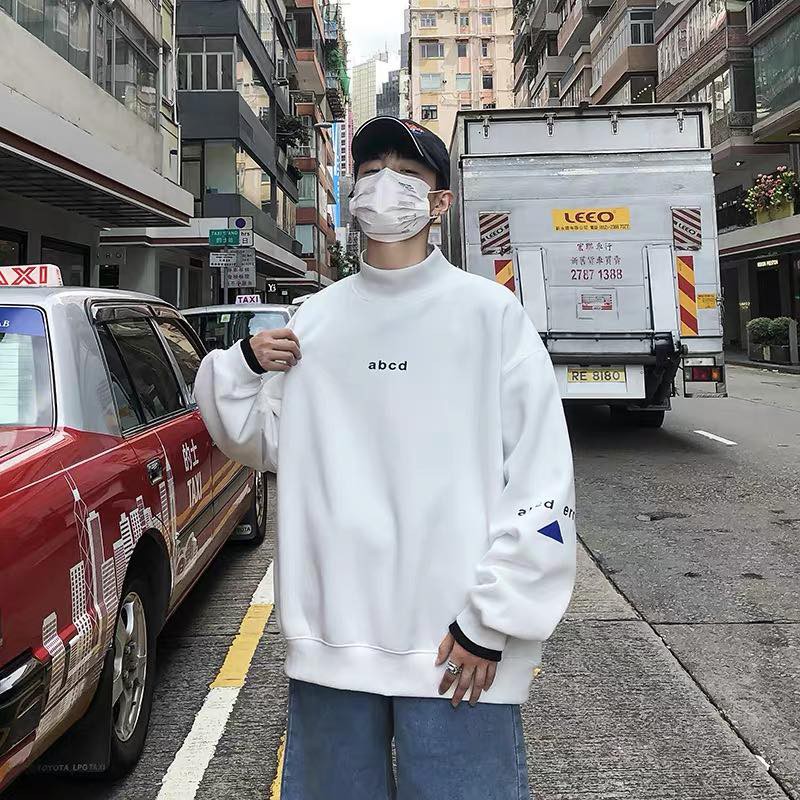 Áo Sweater Oversize cao cổ ABCD, JACKLANE , Áo nam nữ Unisex Jack Lane dài tay trơn form rộng họa tiết đơn giản | BigBuy360 - bigbuy360.vn