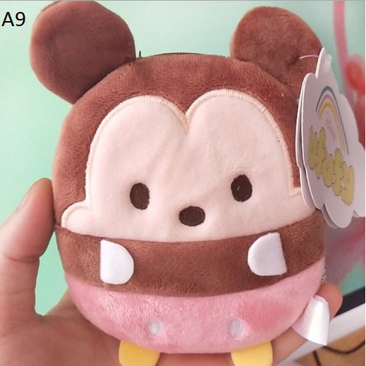 Ví đựng tiền xu kiểu dáng động vật hoạt hình dễ thương chất liệu lông nhung