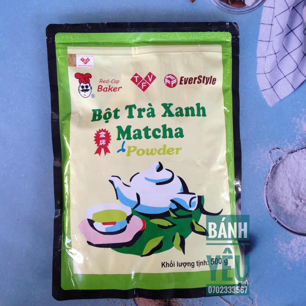 Bột trà xanh Đài Loan- gói nguyên 500g - PL85A