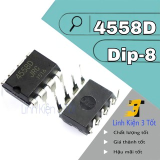 Ic khuếch đại thuật toán 4558d dip-8 chính hãng