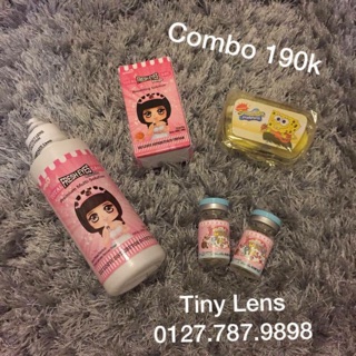 Combo 5 lens + 1 ngâm + 1 rửa lens tay