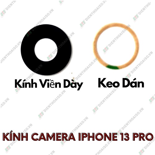 Kính camera iphone 13 pro kèm keo dán