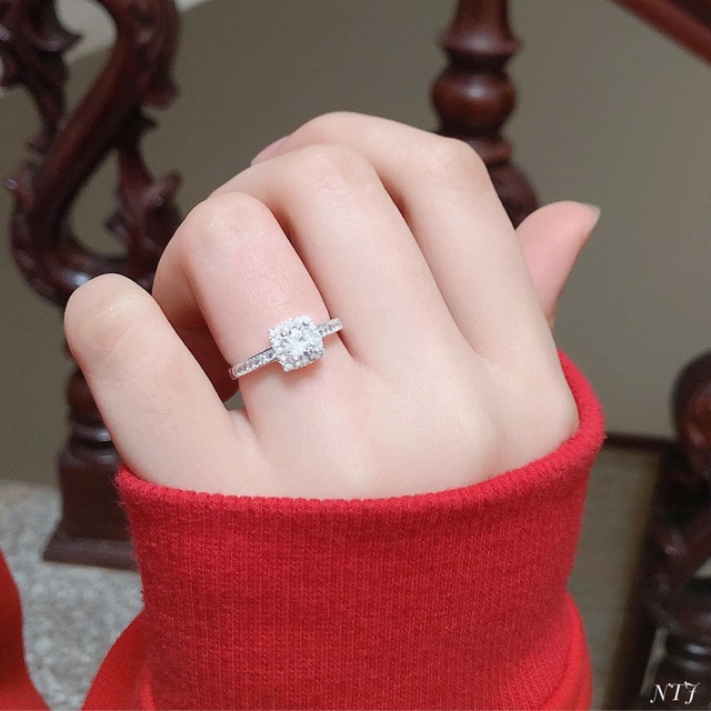 NHẪN NỮ BẠC TA - NHẪN NỮ MẶT ĐÁ VUÔNG SIÊU XINH