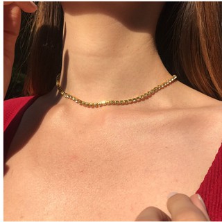 Chocker đính lá lấp lánh hạt to DCX74 Mayconner