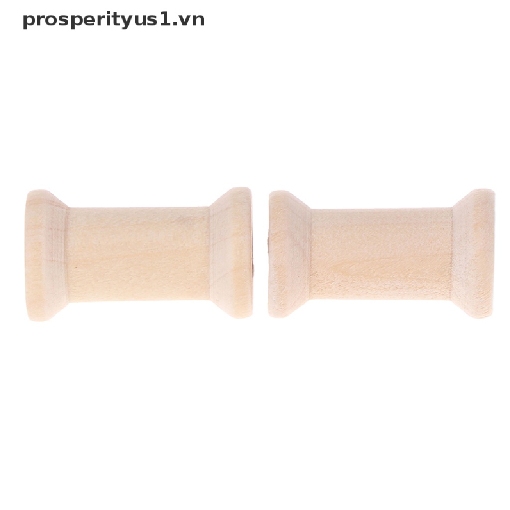 [prosperityus1] Set 10 Cuộn Chỉ Bằng Gỗ Sắp Xếp Gọn Gàng Cuộn Dây Ruy Băng May Vá Thủ Công