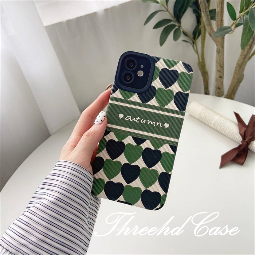 Ốp Điện Thoại Mềm Chống Rơi Họa Tiết Trái Tim Cho iPhone 13 12 11 Pro Max iPhone 7 8 Plus SE 2020 X XR Xs Max