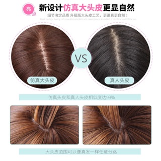 Tóc giả nữ nguyên đầu đầu xoăn 02