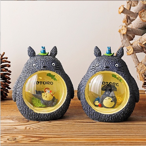 Đèn ngủ LED Totoro  dáng tròn DRS2 nhựa resin hoạt hình trang trí cute dễ thương