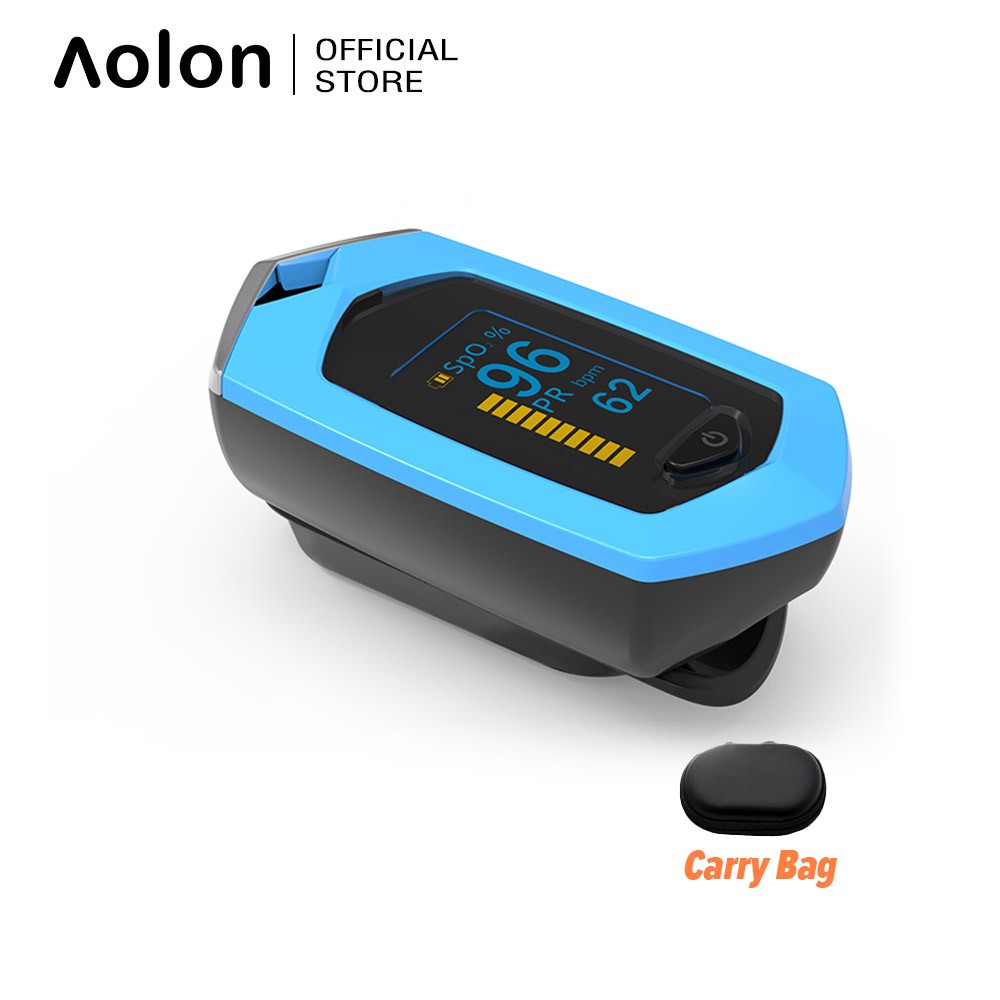 Aolon O3 Fingertip Oximeter Portable Rechargeable Blood Saturation SpO2 and PR with OLED Display for Outdoor Sports Assistance Device