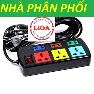 Ổ cắm điện lioa 6 lỗ 3m