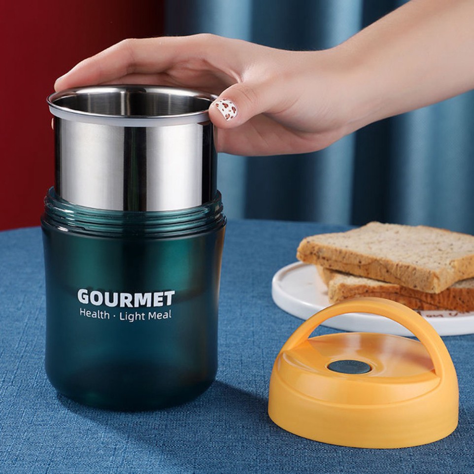 Bình ủ cháo cho bé GOURMET inox, 2 lớp, dung tích 500ml kèm muỗng, Hộp đựng thức ăn đựng cơm văn phòng tiện lợi | BigBuy360 - bigbuy360.vn