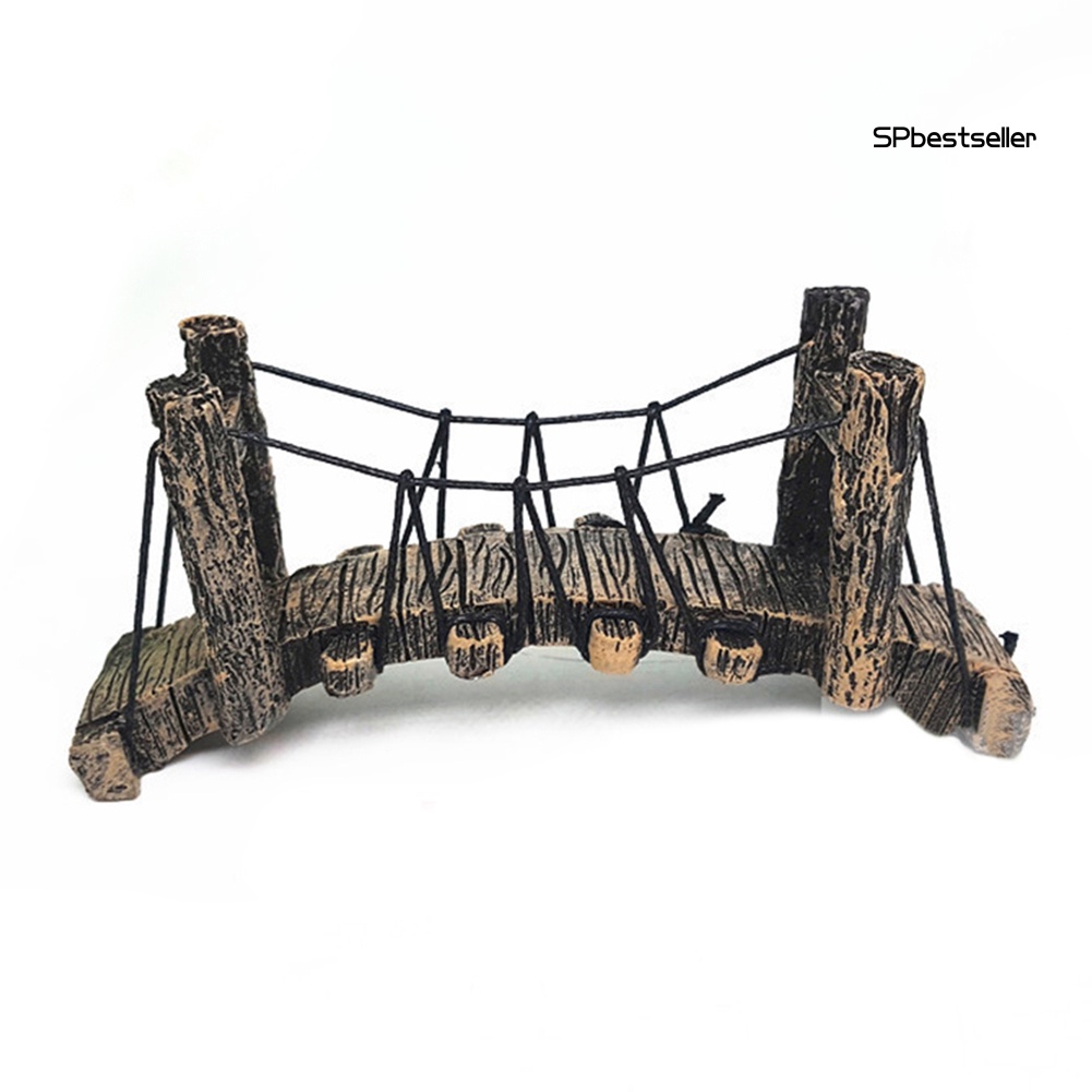 Đồ trang trí Cây Cầu Giả Bằng Nhựa Tổng Hợp Không Độc Hại Trang Trí Bể Cá