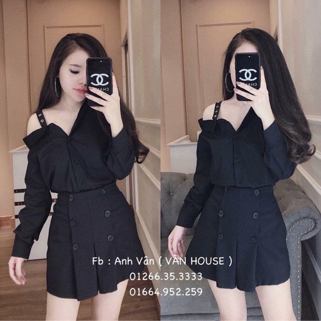 Combo Váy hm + áo parka trang mei