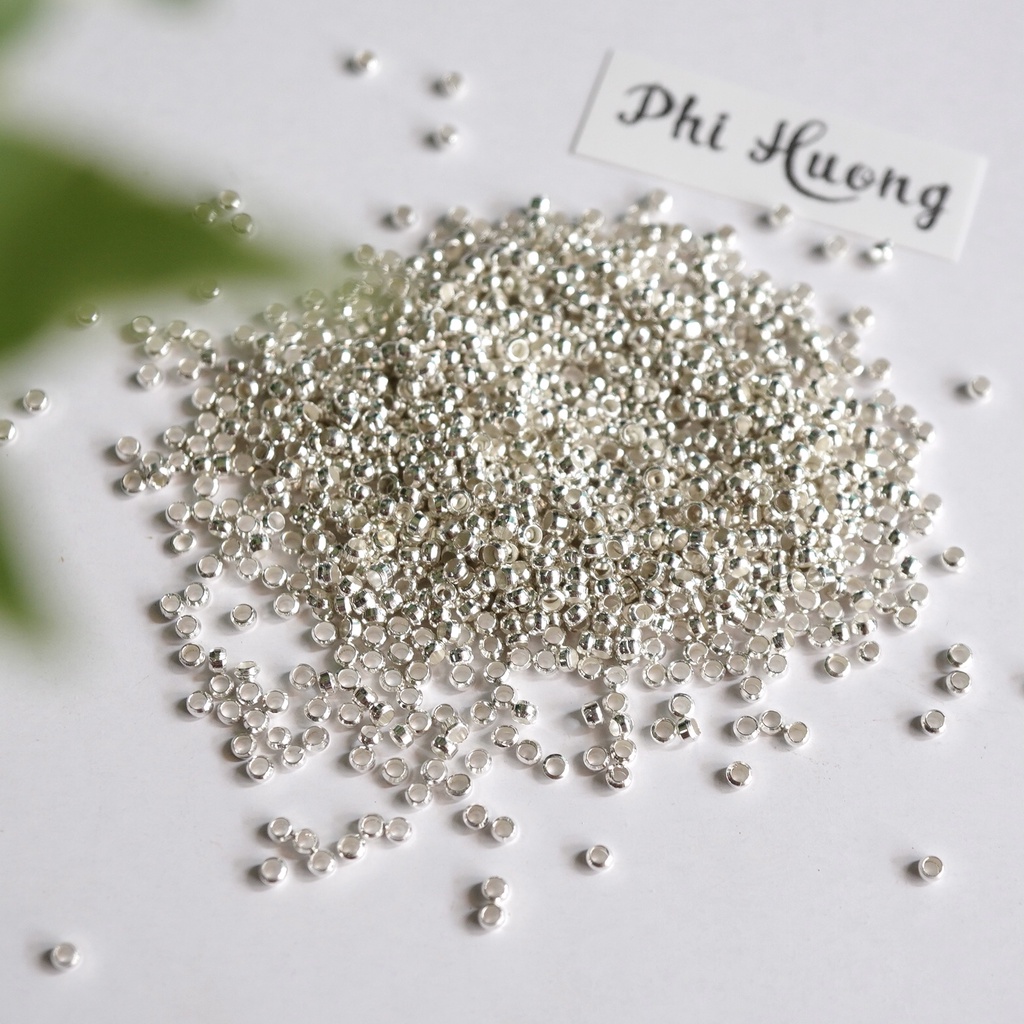 Gói 2.5g  bi bóp 2mm - 2.5mm dùng kẹp đầu dây, chặn hạt làm trang sức handmade