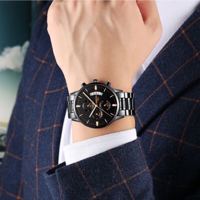 [CHÍNH HÃNG] Đồng hồ nam NIBOSI 1985 V4 dây thép đặc cao cấp, phong cách doanh nhân | BigBuy360 - bigbuy360.vn