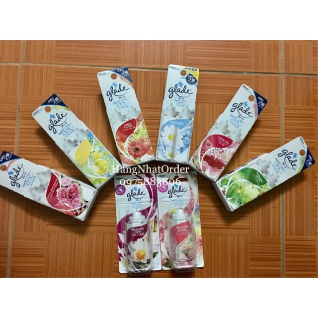 Set lọ tinh dầu thay thế Glade
