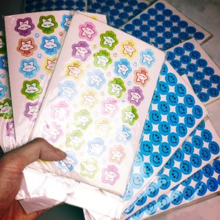 Tem dán sticker mặt cười, ngôi sao ngộ nghĩnh