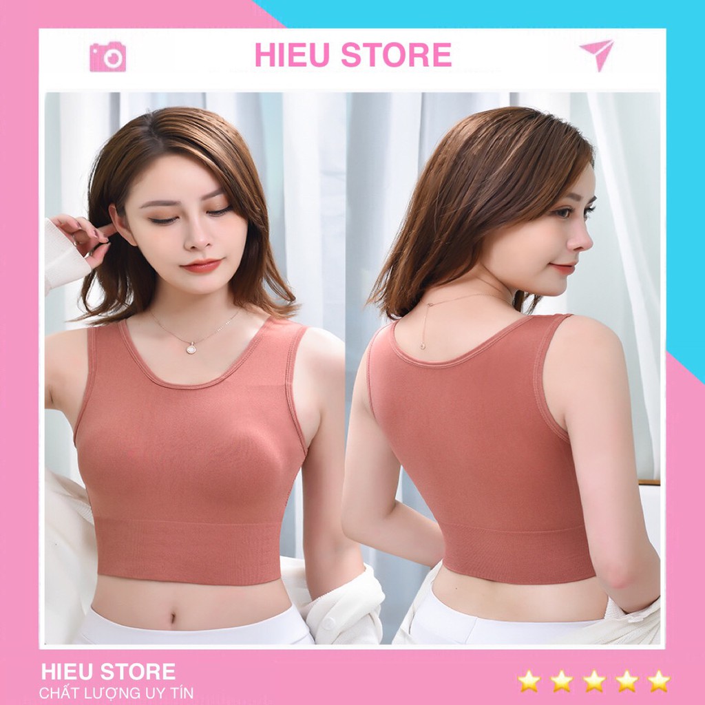 Áo Lót Nữ Crottop Tập Gym Thể Thao Chất Vải Cotton Thấm Hút Tốt, Đệm Mỏng Thoải Mái Hieu Store24h - 855
