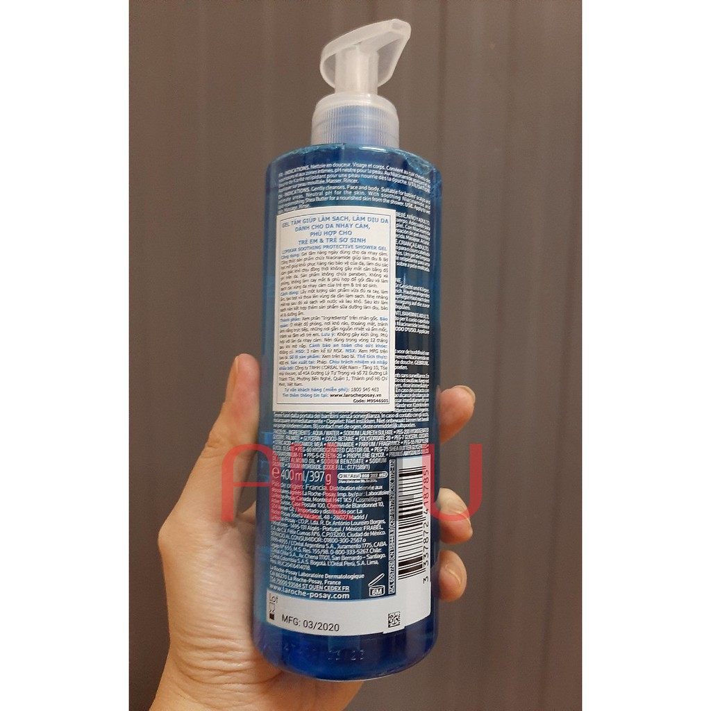 [CHÍNH HÃNG CÓ TEM] La Roche Posay LIPIKAR Soothing Protecting Shower Gel - Gel tắm làm sạch, làm dịu bảo vệ da nhạy cảm