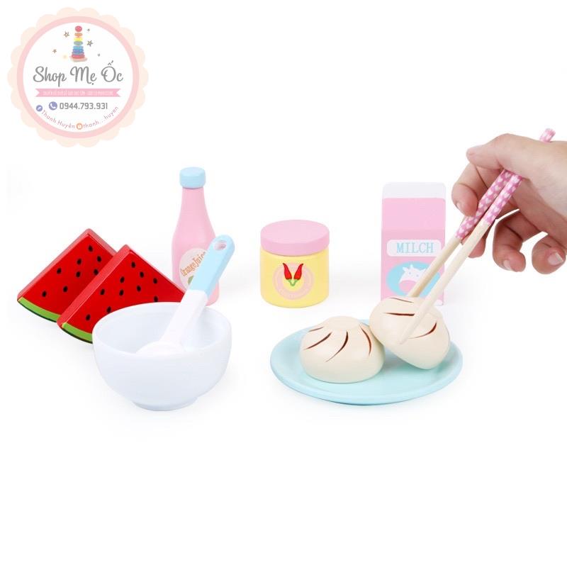 Đồ chơi - Bộ Bữa Sáng bằng gỗ cho bé
