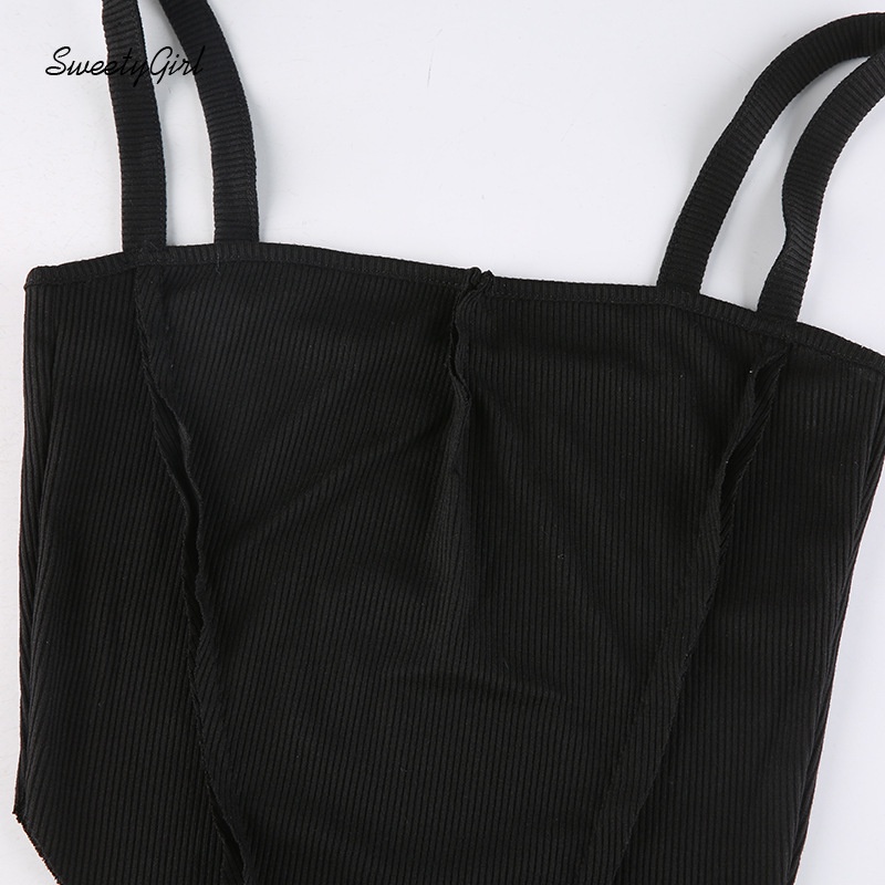 Áo Tank Top Hai Dây Cắt Thấp Màu Trơn Quyến Rũ Thời Trang 2022 Cho Nữ