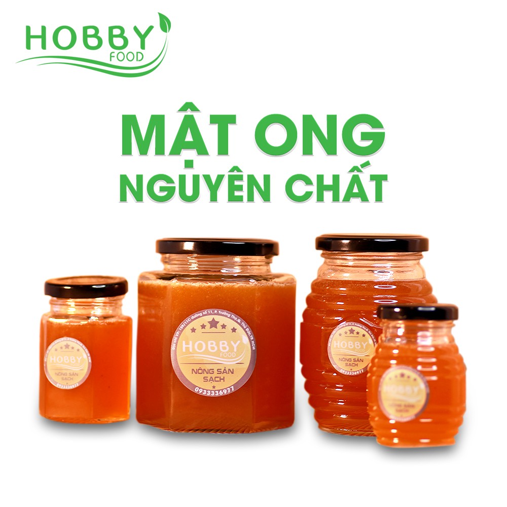 Mật ong rừng Gia Lai nguyên chất không pha - lọ nhỏ 100ml - HOBBY FOOD mật ong rừng gốc Gia Lai 0.1L