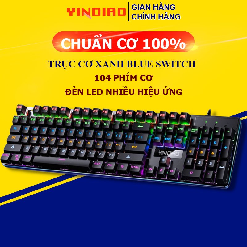 Bàn Phím Cơ YINDIAO ZK-03 Blue Switch 104 Phím