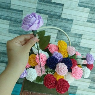 hoa hồng giấy nhún handmade