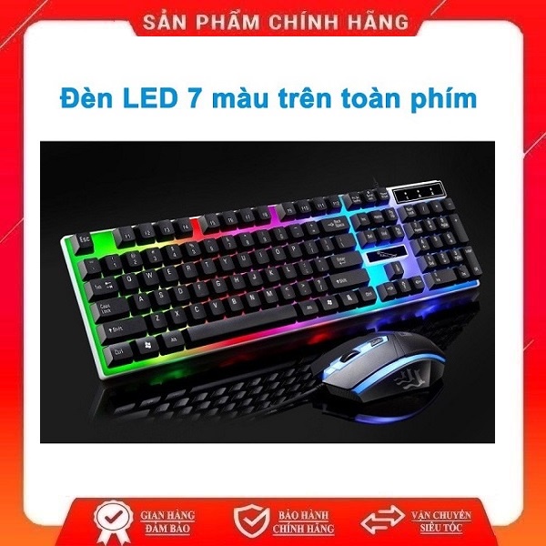 Combo Bộ Chuột Bàn Phím Gaming Có Dây G21 Có Đèn Led 7 Màu