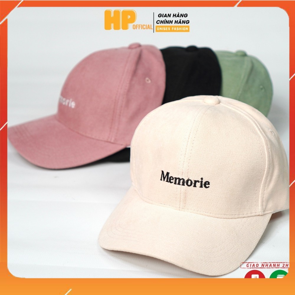 Mũ lưỡi trai ❤️ Nón kết thêu chữ Memorie phong cách Ulzzang form unisex nam nữ N01